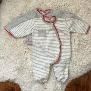 zara mini striped onesie + cardigan